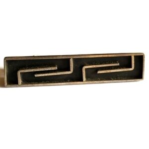 Vintage Taxco tie clip Sterling Silver shadowbox 925 Mexico labyrinth maze